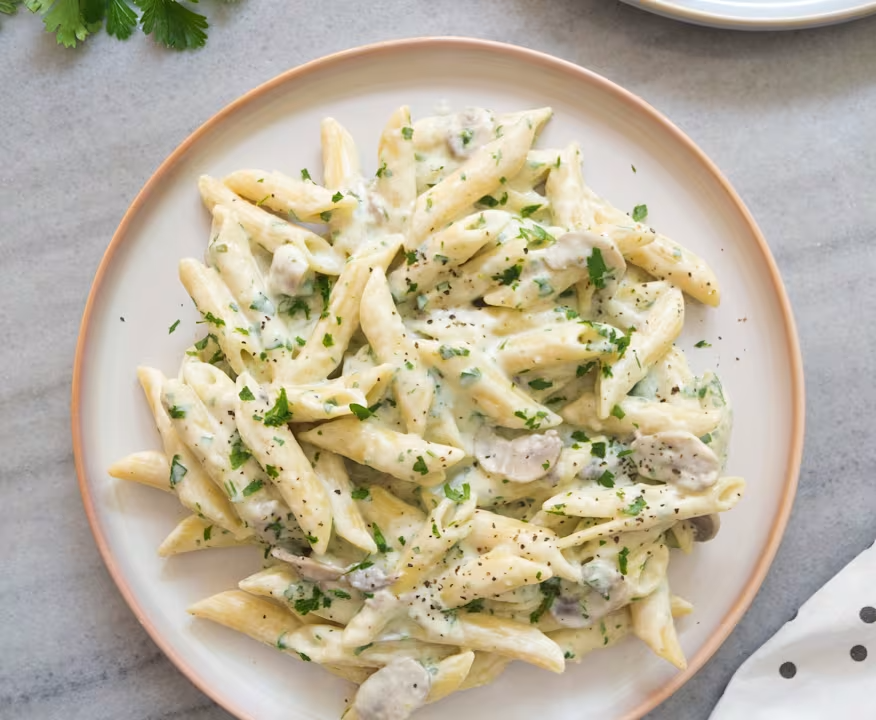 Kremalı Mantarlı Penne